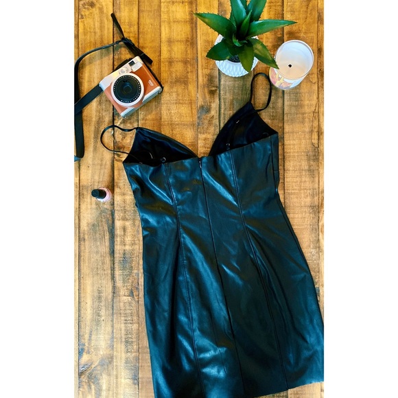 Faux Leather Studded Dress - Picture 3 of 5